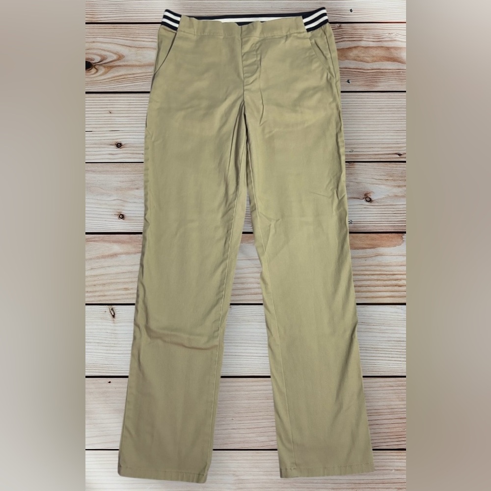 FRENCH TOAST BIG GIRLS’ PULL-ON CONTRAST WAIST PANTS SZ 14.5 PLUS